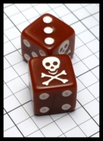 Dice : Dice - 6D - Skull Dice Brown - GenCon Aug 2015